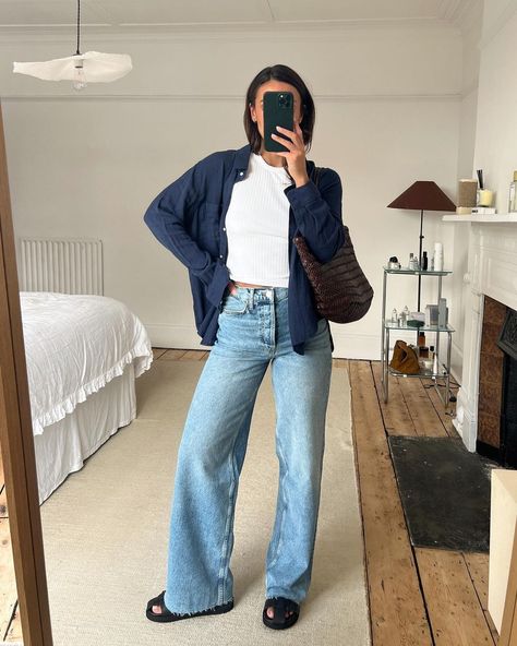 Emily on Instagram: "Simple spring dressing from @rails, loving the versatility of these looks, I’ll leave links and details on sizing on my stories.…" Simple Jeans Outfit, Simple Spring Outfits, Outfit Inspo Spring, Outfits Retro, Spring Work Outfits, Winter Outfit Inspiration, Boho Chic Outfits, Thanksgiving Outfit, Outfit Look