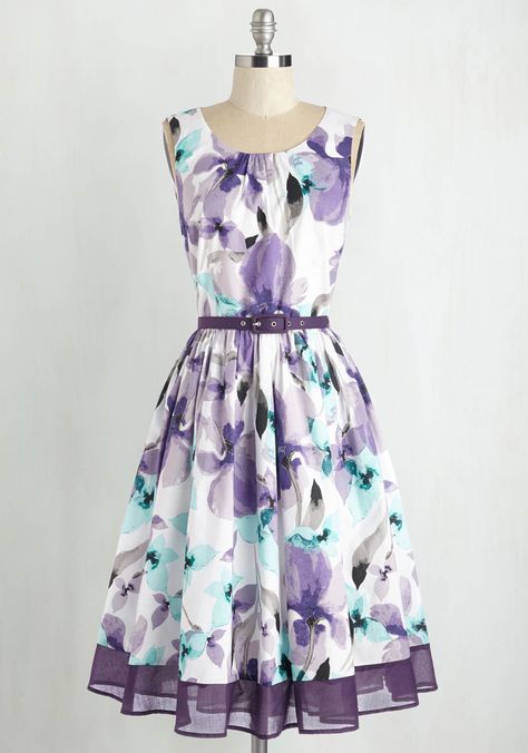 Retro Vintage Dresses, Vintage Summer Dresses, Plus Size Vintage, Printed Dresses, Vintage Inspired Dresses, Dress Purple, Spring Trends, 1950s Fashion, Wedding Bridesmaid