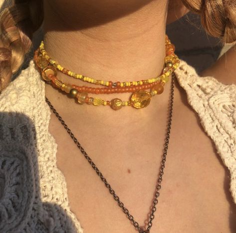 Vintage Hippie Jewelry, 70s Accessories Jewelry, 70s Colors, Hippie Accessories, 1970s Hippie, Vintage Hippie, Three Tier, Bohemian Necklace, Hippie Jewelry