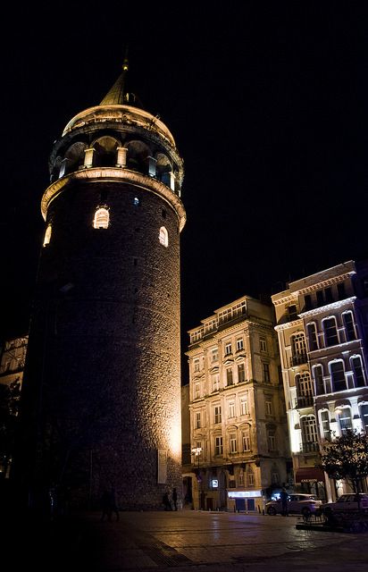 Istanbul - Galata Tower by night | by raf hérédia Turkey At Night, Turkey Night, Istanbul Turkey Photography, Istanbul Photography, Turkey Photos, Istanbul Travel, Travel Pictures Poses, Beautiful Mosques, Whatsapp Wallpaper