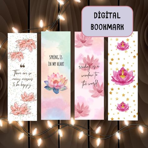 Printable bookmark , Dıy yourself,cute bookmark, lotus flower,pink,motivasyon,motivation quotes,love book,i love book Lotus Flower Bookmark, Lotus Bookmark, Cute Bookmark, Flower Bookmark, Book Markers, Book Art Diy, Classical Music, Love Book, Quotes Love