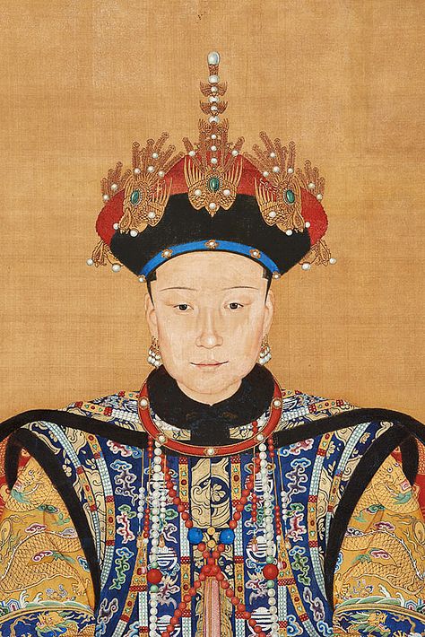 Chinese Ancestor Portraits, Qing Dynasty Painting, Qing Dynasty Art, China Dynasty, Chinese Dynasty, Historical Gowns, Chinese Emperor, Plant People, Ruyi's Royal Love In The Palace