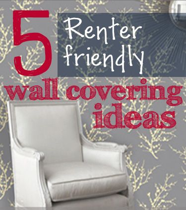 5+ ideas to cover an unsightly wall in a rental home! Ideas To Cover Opening In Wall, Ideas To Cover Walls, Temporary Wall Covering For Renters, Ideas To Cover A Wall, Creative Wall Covering Ideas, Ways To Cover A Wall, Renter Friendly Wall Covering, Cover Walls Without Paint, Wall Covering Ideas Diy