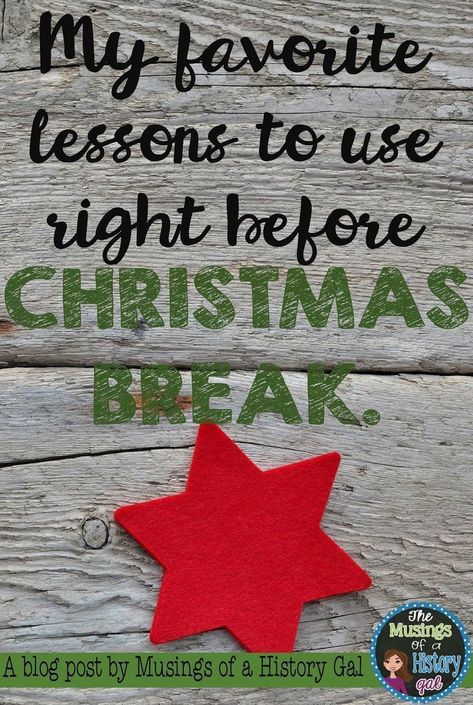 My favorite lessons to use right before Christmas break for teachers. It's full of ideas that can help you deal with high school students and middle school students who may already be checked out. #classroom #teacher #school Christmas History, Middle School Activities, Middle School History, Christmas Lesson, 6th Grade Social Studies, Christmas Teaching, Christmas Reading, Classroom Christmas, Holiday Lessons