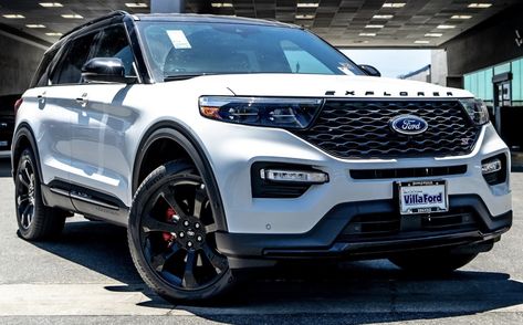 2023 Ford Explorer St, White Ford Explorer, Lifted Ford Explorer, Ford Explorer Interior, 2023 Ford Explorer, Ford Explorer St, Explorer St, Ford St, White Suv