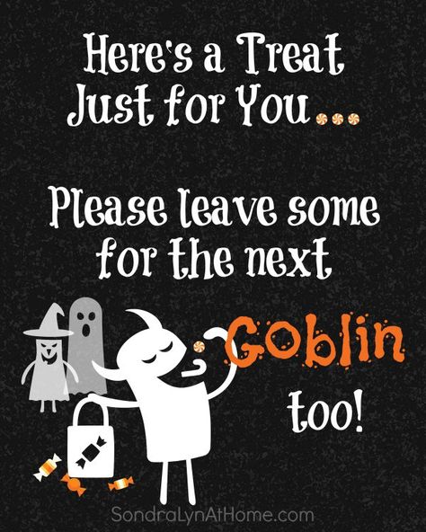 Free Halloween Printable 10-2015-SondraLynAtHome.com Halloween Printable, Free Halloween, Halloween Candy, The Next, At Home, Candy, Halloween