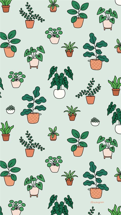 Houseplant Aesthetic Wallpaper, Houseplant Wallpaper Iphone, Wallpaper Backgrounds Plants, Plant Phone Background, Patterned Wallpaper Iphone, Plant Wallpaper Drawing, Earthy Wallpaper Phone, Botanical Aesthetic Wallpaper, Cute Plant Wallpaper