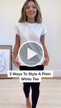 style (@style) has created a short video on TikTok with music original sound. | 3 ways to style a plain white tee 😍 @naomiboyer #foryou #foryoupage #fyp Houseparty Outfits, White Tshirt And Jeans, Tie A Shirt, White Tees Outfit, White Tshirt Outfit, Jeans And T Shirt Outfit, Oversize Tshirt Outfits, T Shirt Hacks, Tee Shirt Outfit