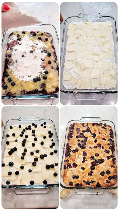 Diet Deserts, Dump Desserts, Blueberry Dump Cake, Blueberry Dump Cake Recipes, Easy Cream Pie, Cherry Dump Cake Recipe, Carrot Desserts, Week Meals, Homemade Strawberry Ice Cream