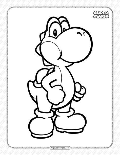 Free Super Mario Yoshi Coloring Page Yoshi Coloring Pages, Super Mario Yoshi, Mario Coloring, Super Mario Coloring Pages, Mario E Luigi, Super Mario Bros Party, Mario Yoshi, Arte Monster High, Mario Coloring Pages