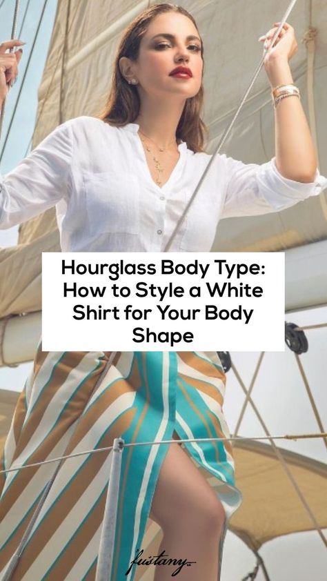 Shirt For Hourglass Shape, Hourglass Summer Outfits Casual, Summer Outfit Hourglass Shape, Shirts For Hourglass Shape, Modest Hourglass Outfits, Outfit Ideas For Hourglass Shape, Hourglass Outfits Casual, Style A White Shirt, Hourglass Body Shape Outfits