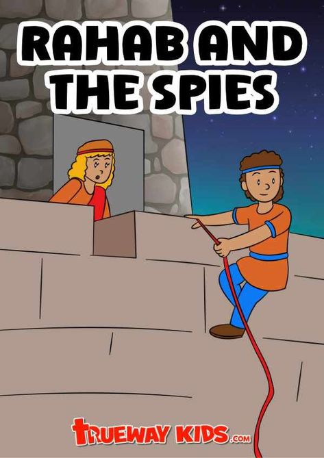 Rahab and the Spies - Bible lessons for kids Rahab And The Spies, Toddler Bible Lessons, Homeschool Bible Curriculum, Bible Class Activities, Trueway Kids, Toddler Bible, Bible Heroes, Bible Crafts Sunday School, Writing On The Wall