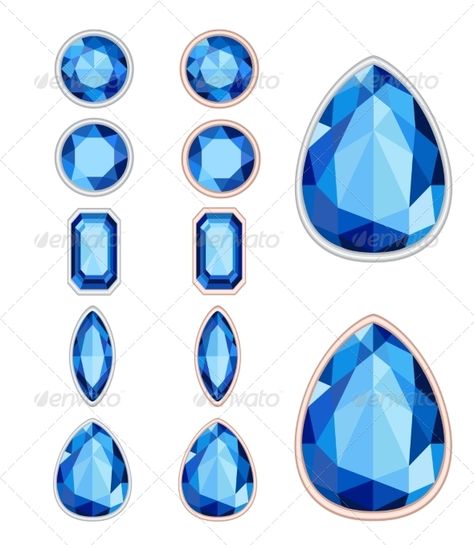 How To Draw Gemstones, Sapphire Drawing, How To Draw Jem Stones, Drawing Gemstones Tutorial, Draw Gemstones, Gem Illustration Gemstones, Illustration Jewelry, Gift Illustration, Gemstone Art