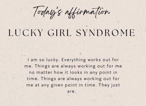 Everything Works Out For Me, 2024 Manifesting, Lucky Girl Syndrome, I Am So Lucky, Vision Board Affirmations, Vision Board Manifestation, Writing Therapy, Daily Positive Affirmations, Manifestation Board