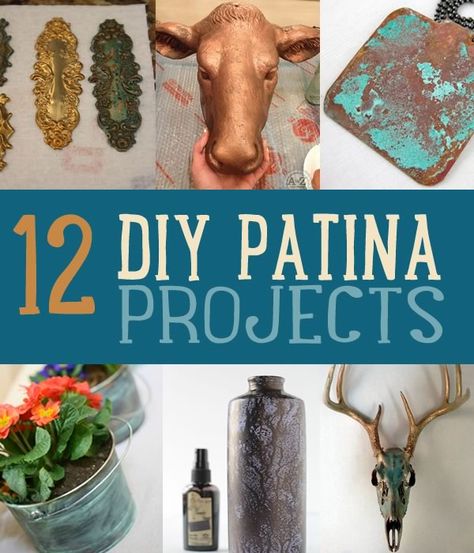 DIY Patina Projects | Do It Yourself Patina projects you should try out. #diyready http://diyready.com/diy-patina-projects-faux-paint-decor/ Painting Basics, Paint Decor, Metal Patina, Patina Paint, Paint Techniques, Faux Painting, Creative Craft, Faux Finish, Painting Tips