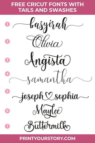 Free Fonts with Swashes and Tails for Cricut – Print Your Story Free Cricut Fonts With Tails, Fonts With Glyphs Free, Cricut Free Fonts, Cricut Fonts That Go Together, Cricut Wedding Fonts, Fonts With Swashes, Cricut Fonts Free, Fonts With Glyphs, Free Cricut Fonts