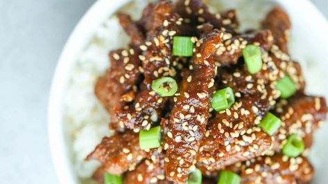 Crispy Sesame Beef - Kerr Cellars Mongolian Beef Recipe, Sesame Beef, Cook Steak, Mongolian Beef Recipes, Crispy Beef, Mongolian Beef, Marinated Beef, Freshly Squeezed Orange Juice, Pakistani Food