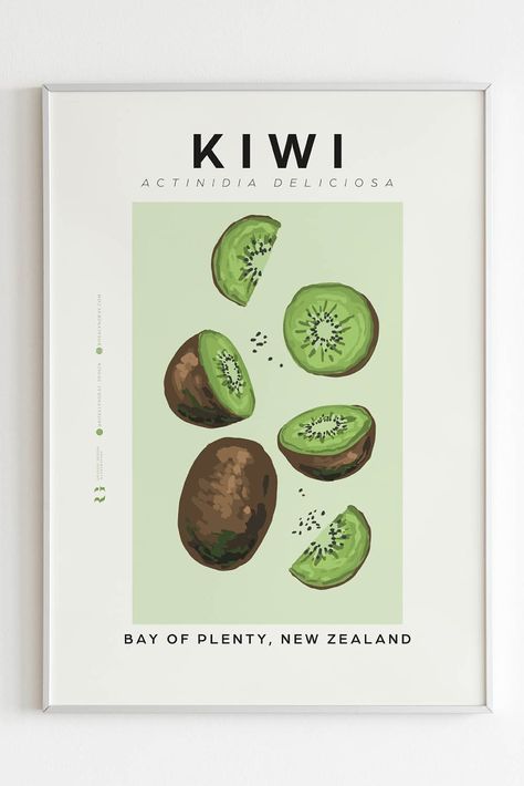 Kiwi Print | New Zealand Print | Fruit Poster | Kitchen Print | New Zealand Art | Vintage Food Poster

Need a splash of color in your kitchen, dining, or living room? Need a fun unique gift for a minimalist art lover? This Kiwi Print is exactly what you are looking for! Vintage Food Posters, Fruit Poster, Fruit Market, New Zealand Art, Art Fruit, Fruit Wallpaper, Artwork For Living Room, Kiwi Fruit, Hand Painted Walls