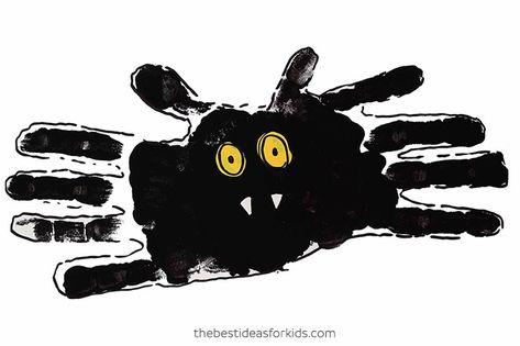 Bat Handprint Craft, Bat Handprint Art, Handprint Bats, Hand Painting Kids, Trees Activities, Handprint Art Ideas, Preschool Artwork, Halloween Handprint Art, Hallowen Crafts