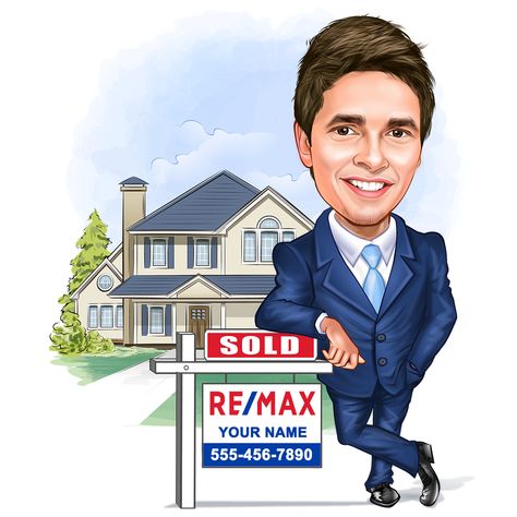 Get your professional image design  - Osoq.com/realestate.html Business Cartoons, Caricature From Photo, Real Estate Ads, Ad Illustration, Julia Louis Dreyfus, Digital Portraits, Real Estate Business Cards, Caricature Artist, Professional Image