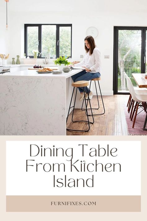 Dining Table From Kitchen Island Breakfast Counter, Kitchen Peninsula, Island Bench, Oak Kitchen Cabinets, Pallet Sofa, Dog Smells, Central Heating System, Apartment Layout, Table Pads