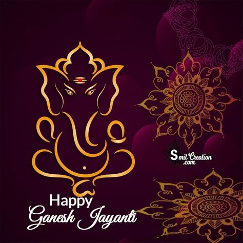 Ganesha Jayanti Images, Pictures and Graphics - SmitCreation.com Ganesh Jayanti Images, Ganesh Jayanti, Happy Ganesh, Ganesh Images, Hindu Art, Lord Ganesha, Ganesha, Festival, Movie Posters