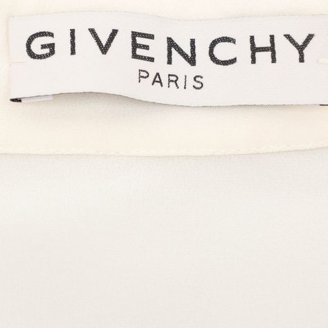 Givenchy Cream Silk Logo Scarf Detail Top S Logo Scarves, Givenchy Paris, Cream Silk, Luxury Closet, Givenchy, Silk, ? Logo, Cream, Luxury Wardrobe