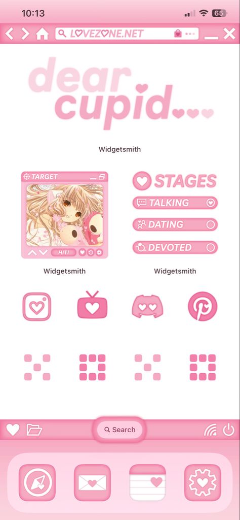 inspired by fiftyfifty’s cupid song! :) linked to google drive. Iphone Ios Layout Ideas, Phone Inspiration Pink, Phone Inspiration Lockscreen, Cute Phone Ideas, Sanrio Phone Layout, Phone Theme Ideas Pink, Pink Ios Theme, Cute Phone Screen, Theme Ideas For Phone