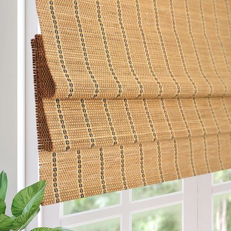 Amazon.com: Comzone Blinds Cordless Blackout Bamboo Roman Shades, Easy Installation Natural Woven Wood Shades, Great Privacy Lined Bamboo Blinds for Windows, Sirocco : Home & Kitchen Bamboo Blinds Kitchen, Green Blinds, Kitchen Blinds Ideas, Roman Blinds Kitchen, Townhome Ideas, Blackout Roman Shades, Bamboo Roman Shades, Cordless Blinds, Woven Wood Shades