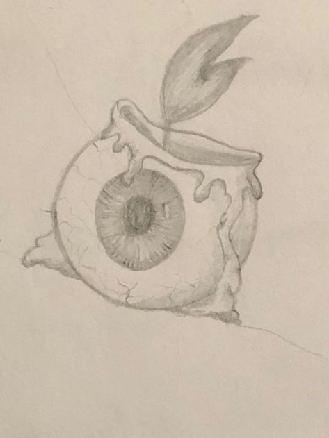 An Object Melting Drawing, Melting Object Drawing, Eyeball Candle Drawing, Grunge Drawing Ideas Easy, Melting Candle Drawing, Grunge Candle, Candle Sketch, Eyeball Drawing, Grunge Drawing