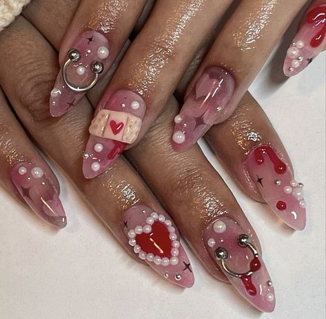 Romantic Nails, Airbrush Nails, Really Cute Nails, Soft Nails, Nails Only, Kawaii Nails, Glam Nails, Pinkie Pie, Dream Nails