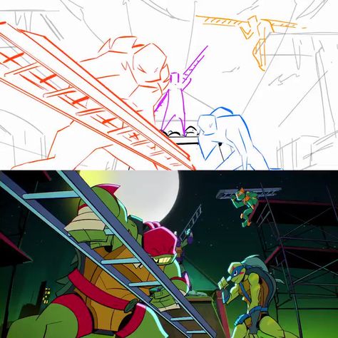 TMNT on Twitter: "One of our favorite Rise of the #TMNT fight scenes from animatic to final animation!… " Tmnt Storyboard, Rottmnt Storyboard, Rottmnt Study, Storyboarding Tips, Animation Frames, Rise Of The Tmnt, Turtle Tots, Animation Storyboard, Teenage Mutant Ninja Turtles Art