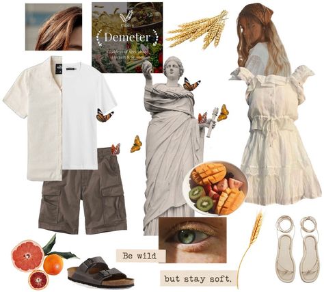 Cabin 4- Demeter Outfit | ShopLook Demeter Outfit, Cabin Outfits, Goddess Of Agriculture, Cottagecore Hair, 17 Aesthetic, Cottagecore Png, Cabin Outfit, Percy Jackson Outfits, Princess Anime