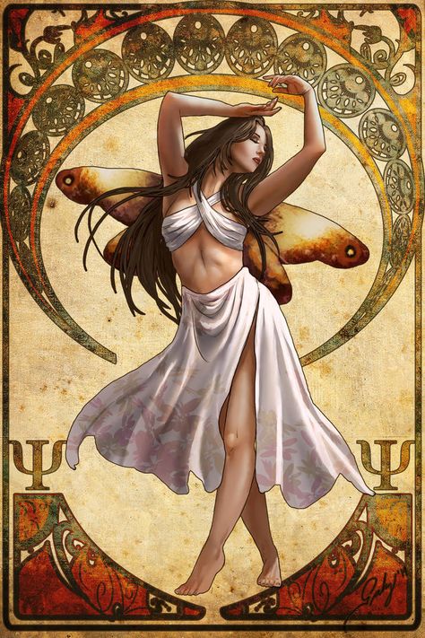 Psyche Goddess, Greek Goddess Art, Eros And Psyche, Goddess Aesthetic, Pagan Goddess, Greek Gods And Goddesses, Greek Mythology Art, Pagan Witch, Roman Mythology