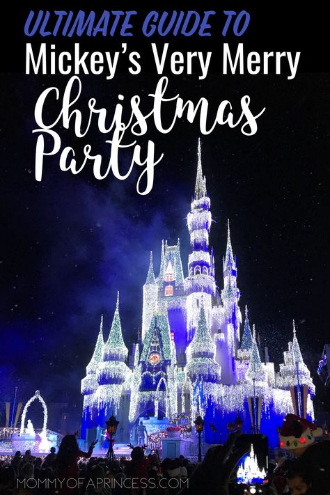 Ultimate guide to Mickey’s Very Merry Christmas Party at Disney World. Must dos and tips for a successful visit! Monorail Disney, Disneyland 2023, Christmas At Disney, Florida Disney, Travel Florida, Disney World Christmas, Disney Board, Very Merry Christmas Party, Disneyland Tips