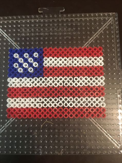 American flag perler beads!! Japan Flag, Perler Beads, American Flag, Flag, Japan, Beads, Quick Saves