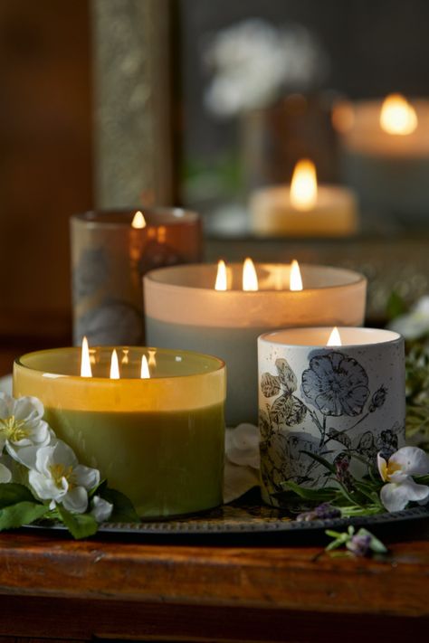 Create inviting spaces with fragrance candles. These artisan-made candles feature 60% soy wax & 40% paraffin wax, natural essential oils, and a triple wick. Enjoy scents of bergamot, chamomile, vanilla flower, sandalwood, and cashmere wood. Repurpose the vessel as a centerpiece or decorative bowl after use. Vanilla Flower, Meditation Candles, Candle Studio, Decorative Bowl, Candle Light, Paraffin Wax, Natural Essential Oils, Repurpose, Soy Wax