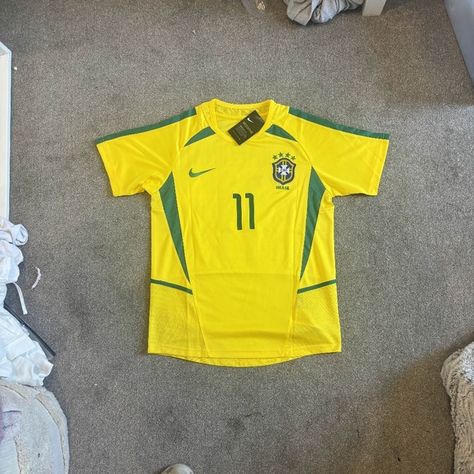 Ronaldinho 11, Brazil 2002 World Cup kit Brazil 2002 World Cup, 2002 World Cup, World Cup Kits, Message Me, World Cup, Brazil, Packaging, Nike, Tags