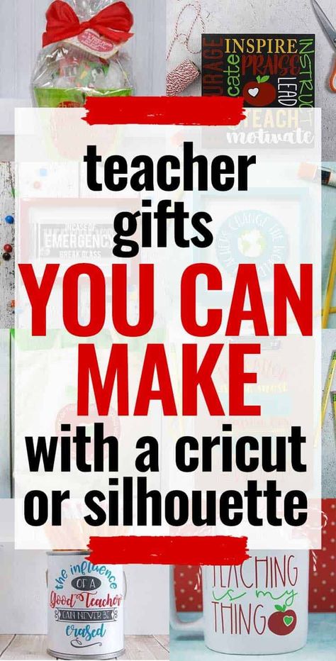 The Best Silhouette and Cricut Teacher Gifts to Make - Burton Avenue Teacher Gifts Christmas Cricut, Teacher Appreciation Week Gifts Diy, Cricut Christmas Gifts For Teachers, Teacher Clipboard Vinyl, Teacher Cricut Gifts, Christmas Cricut Gifts, Teacher Appreciation Gifts Cricut, Back To School Cricut Ideas, Teacher Appreciation Gifts For Staff