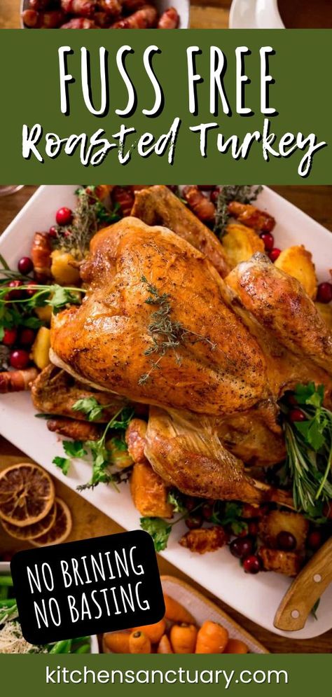 Roast Turkey Recipes Thanksgiving, Best Roasted Turkey, Easy Thanksgiving Turkey, Thanksgiving Turkey Recipe, Dinner Spread, Whole Turkey Recipes, Roast Turkey Recipes, Diy Easy Recipes, Traditional Thanksgiving