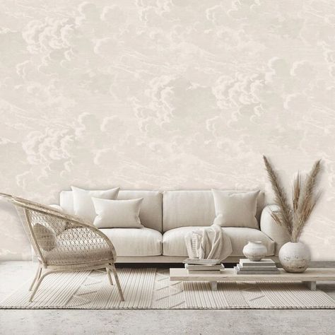 Cloud Wallpaper Nordic Wallpaper Beige Clouds In Scandinavian Style(non-metalic) Fashion Nuvolette Wall Paper - Wallpapers - AliExpress Nuvolette Wallpaper, Beige Clouds, Nordic Wallpaper, Fornasetti Wallpaper, Staircase Layout, Wallpaper Bedroom Feature Wall, Bathroom Model, Cole And Son Wallpaper, Wallpaper Ceiling