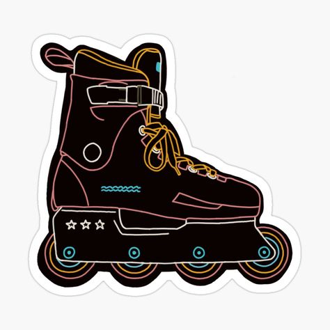 Get my art printed on awesome products. Support me at Redbubble #RBandME: https://www.redbubble.com/i/sticker/Neon-black-inline-skate-by-emilyvannooij/120210033.EJUG5?asc=u Seniors Jacket, Skating Stickers, Senior Jackets, Skate Stickers, Neon Black, Boyfriend Best Friend, Inline Skate, Inline Skating, Sticker Cute