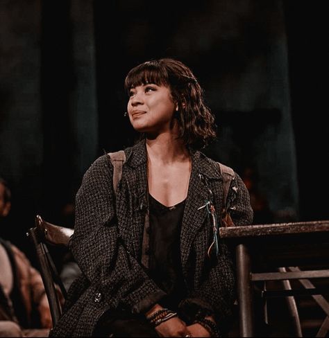 Eurydice Aesthetic Hadestown, Hadestown Eurydice Costume, Eva Noblezada Aesthetic, Hadestown Wait For Me, Musical Theatre Characters, Eurydice Hadestown Aesthetic, Eva Noblezada Hadestown, Euridice Hadestown, Orpheus And Eurydice Hadestown