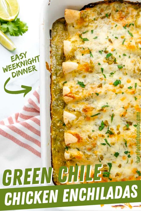 Chicken And Cheese Enchiladas With Green Chili, Easy Skillet Cheesy Green Chile Enchilada Bake, Chicken Cream Cheese Green Chili Recipes, Green Chili Chicken Enchiladas Dairy Free, Green Chile Cast Iron Enchiladas, White Chicken Green Chili Enchiladas, Green Chiles Chicken Enchiladas, Gluten Free Green Enchiladas, Red Chili Chicken Enchiladas