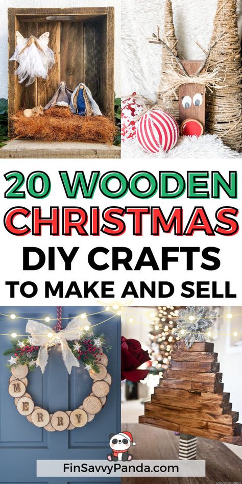 Easy Christmas Wood Crafts To Sell, Easy Crafts To Sell Diy, Wooden Wreath Ideas, Dollar Tree Christmas Crafts Diy Projects, Wooden Christmas Crafts To Sell, Diy Wooden Christmas Decorations, Sidehustle Ideas, Diy Christmas Crafts To Sell, Christmas Crafts To Make And Sell