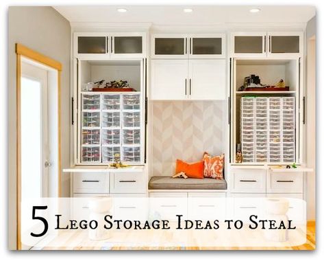 5 Lego Storage Ideas to Steal Family Friendly Living Room, Living Room Transitional, Mudroom Lockers, Mudroom Design, Lego Room, Lego Storage, H Design, Declutter Your Home, Family Room Design