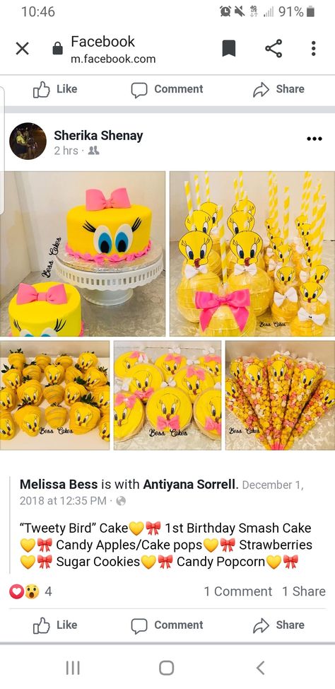 Tweety Bird First Birthday Party, Tweety Bird Party Decorations, Tweety Bird Theme Birthday Party, Tweety Themed Birthday Party, Tweety Bird Party Ideas, Tweety Birthday Party Ideas, Tweety Bird Baby Shower Ideas, Tweety Bird Birthday Party Ideas, Tweety Bird Birthday