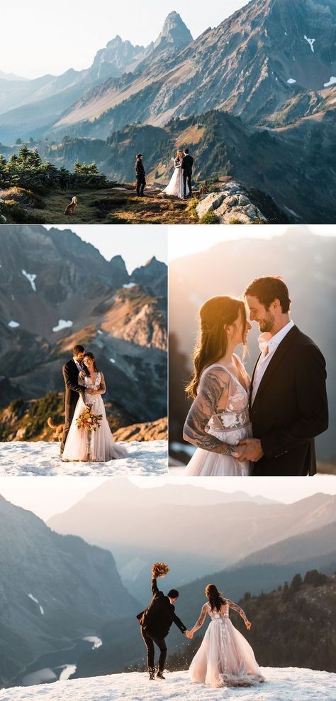 Elopement Hairstyles, Boho Bouquets, Winter Wedding Destinations, Elopement Pictures, Cascades National Park, Foxes Photography, North Cascades National Park, North Cascades, Mountain Elopement