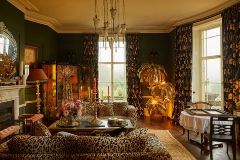 Leopard Print Bedding, Swinging Monkey, 18th Century House, Upstairs Landing, Victorian Buildings, Alice Temperley, Piano Room, Big Sofas, Bright Living Room