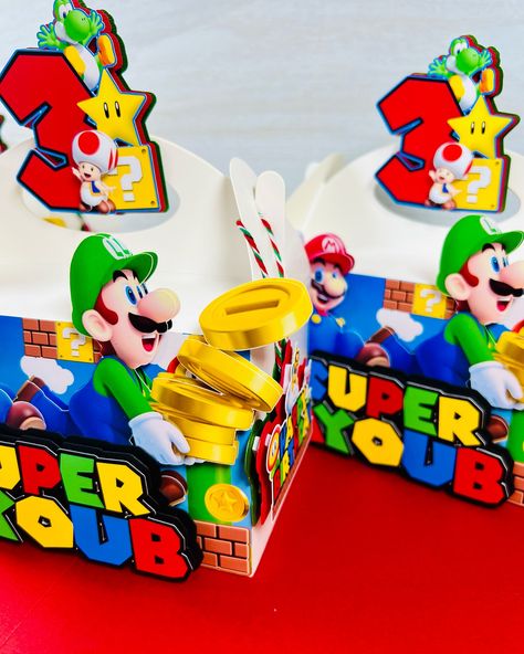 Super Mario Favor Boxes, love this color set for these favor boxes, these favor boxes are now available in my website…. Link in my bio! #supermario #favorboxes #persoanlizedfavorboxes #supermarioworld #supermariobros 5th Birthday Cake, Super Mario World, Website Link, Favor Boxes, Super Mario Bros, 5th Birthday, Mario Bros, Color Set, Super Mario